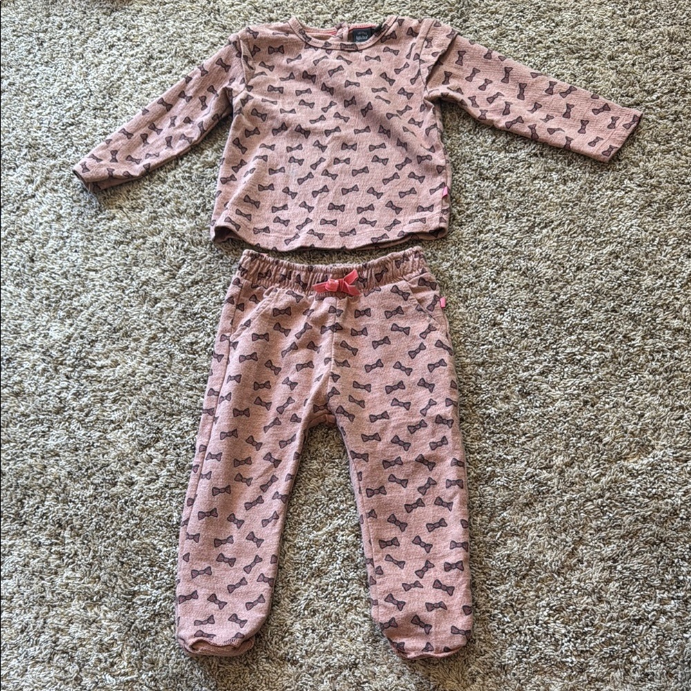 Kids Pink Bow matching set size 12 months